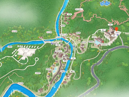 剑河结合景区手绘地图智慧导览和720全景技术，可以让景区更加“动”起来，为游客提供更加身临其境的导览体验。